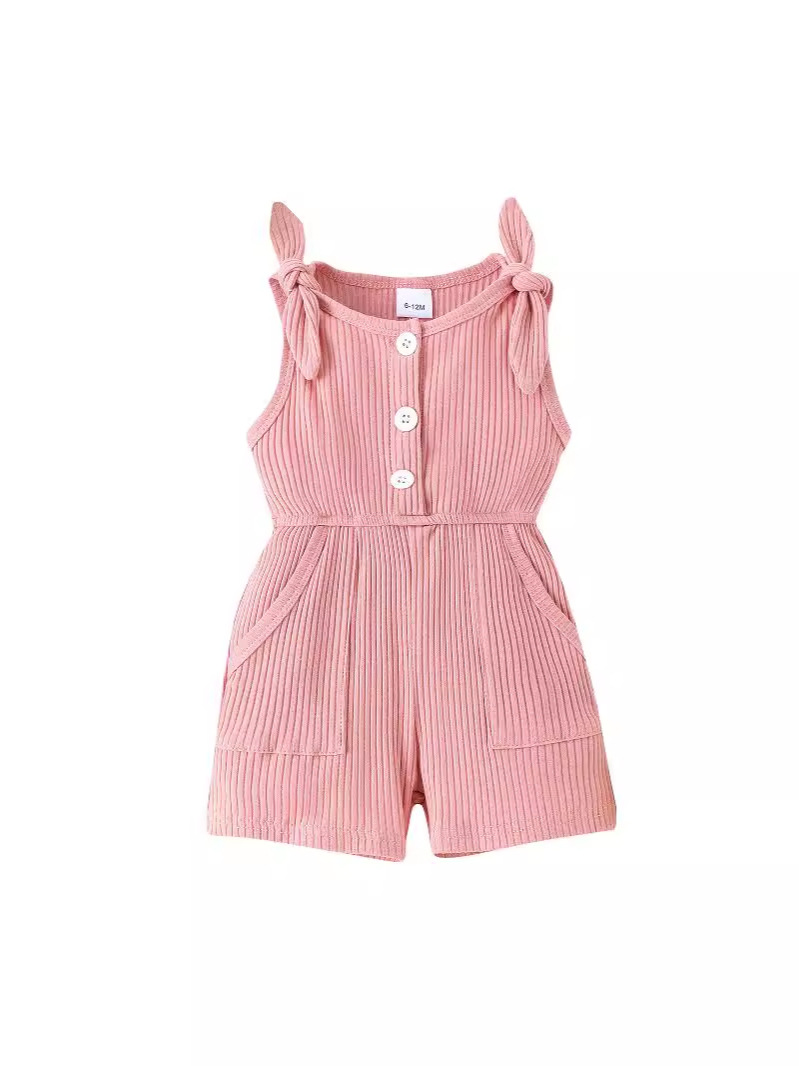 2026 comercio exterior ropa infantil de verano niñas arco de arco para niños monjes de mujer tesoro mono mono mono mono casuales moda image 6