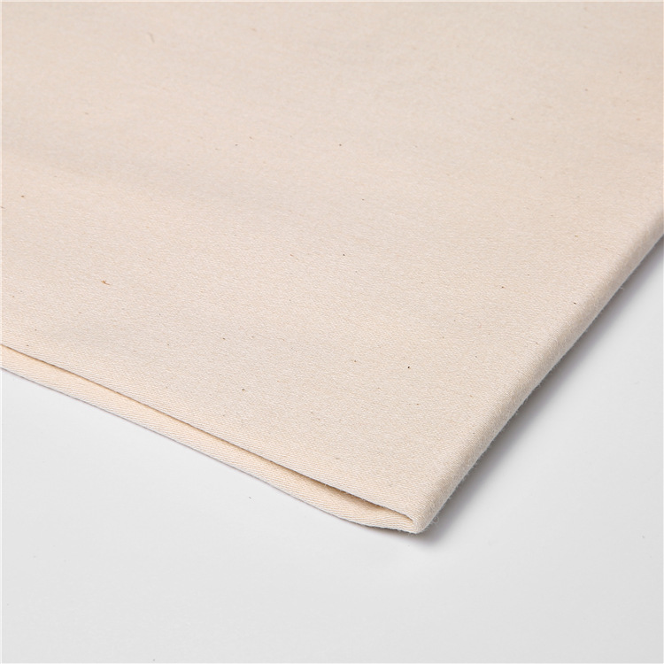 Fábrica directa no blanqueada orgánica 100% algodón tejido de tela gris