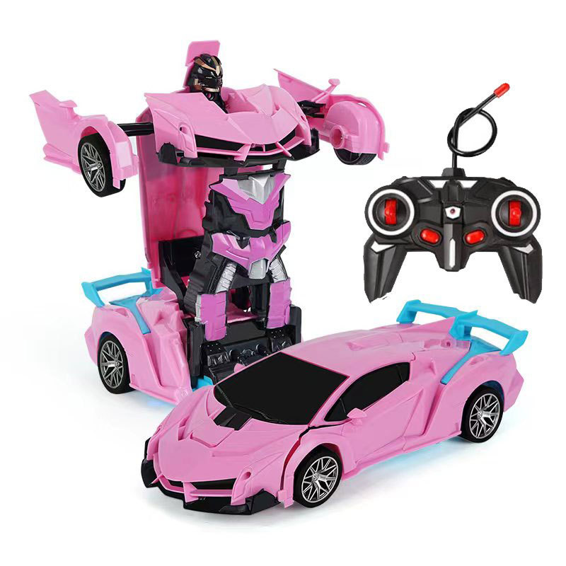 Transfronterizo de un botón de transformación de automóviles de carreras RC inalámbrico coche de control remoto juguetes para niños explosión de la red comercio exterior al por mayor