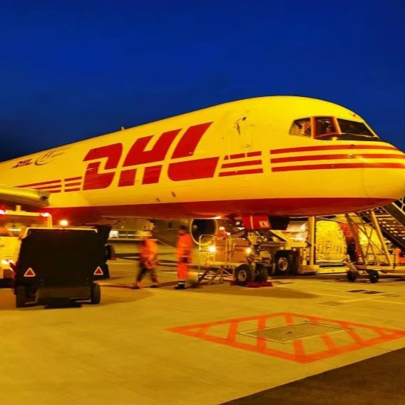 Транспорт DHL, европейские и американские самая быстрая подпись рабочих дней, международная торговля, экспресс-доставка, трансграничная транспортировка