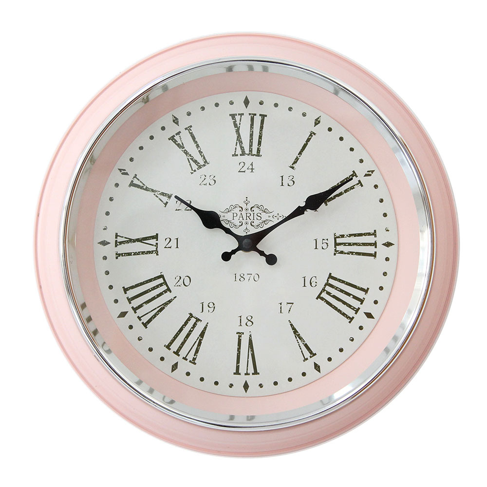 Reloj de pared vintage de 12”, estilo nórdico, plástico y cristal, redondo, para sala, dormitorio u oficina