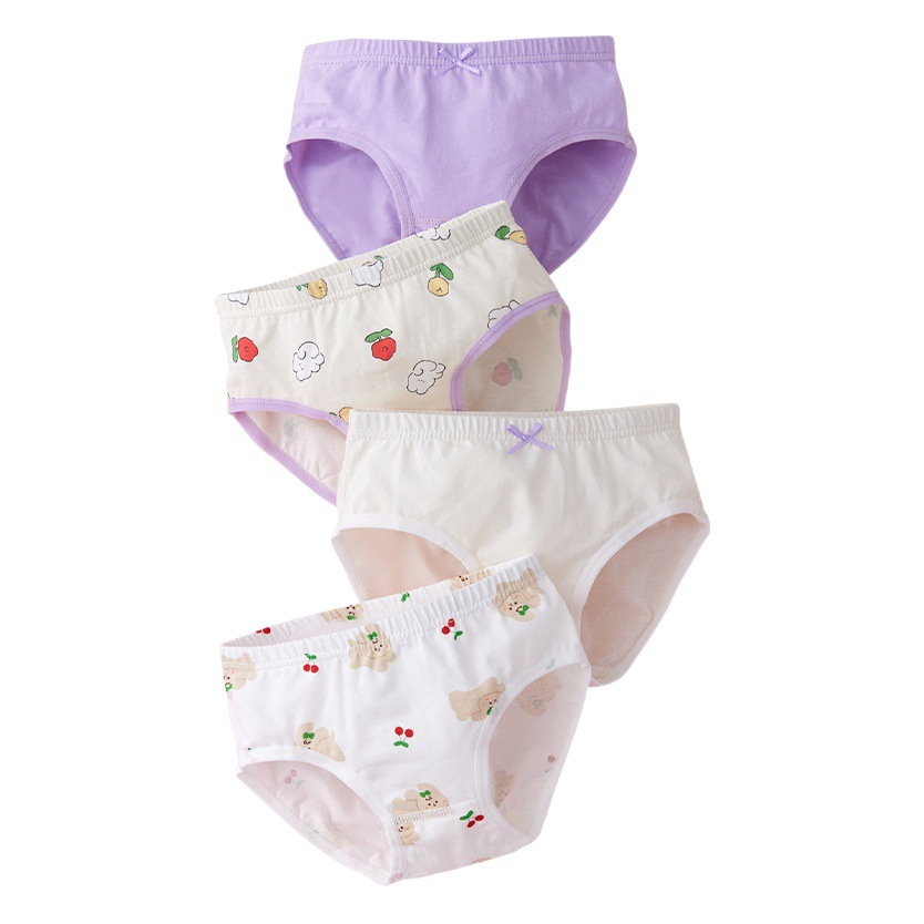 Ropa interior para niños calzoncillos de algodón para niñas calzoncillos de verano para niños medianos y pequeños bebés niñas sin clip PP calzoncillos
