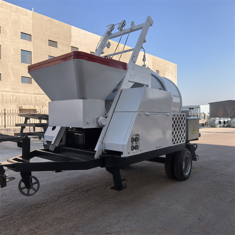 混凝土搅拌输送一体泵小型大颗粒细石二次构造柱泵混凝土输送泵