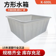 大容量方形白色加厚塑料水箱方形PE周转储水箱600L养鱼水产养殖箱