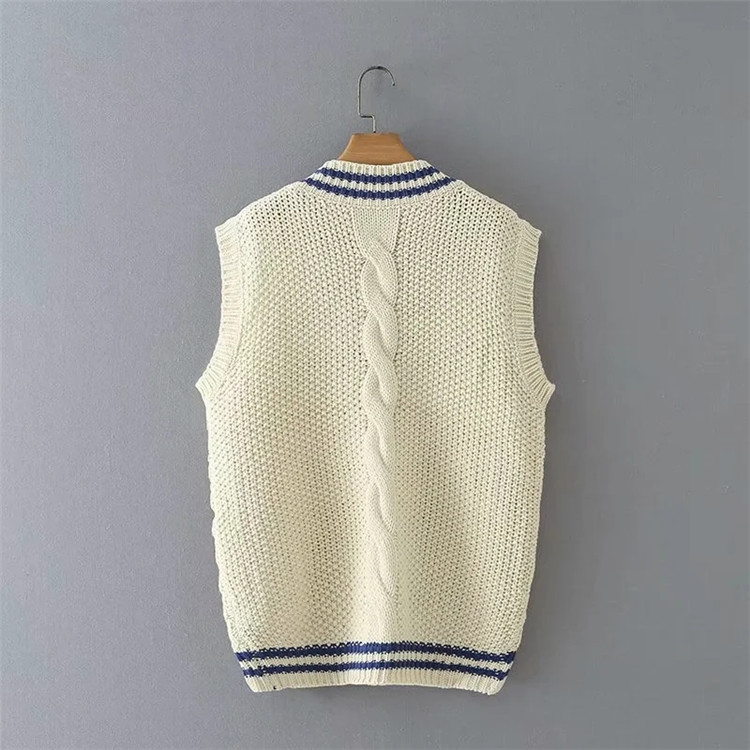 twist knitted vest   NSLD21074