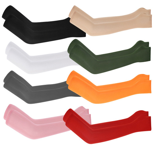 Summer Sun Protection Children's Thin Quick-Dry Ice Silk Fingerless Arm Sleeves Outdoor Sports Sunshade UV Protection Sleeve