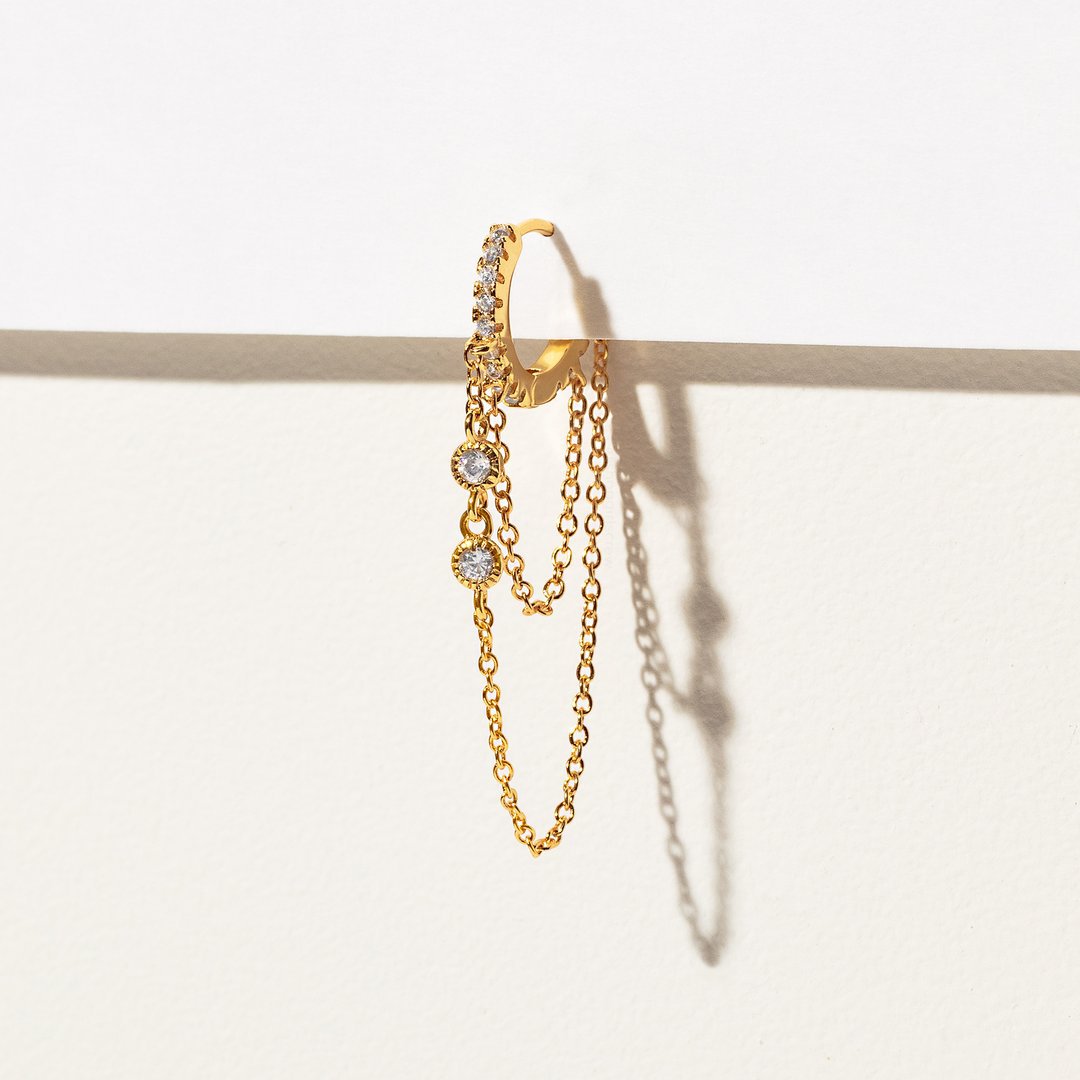 Fashion Geometric Brass Inlay Zircon Earrings 1 Piece display picture 4