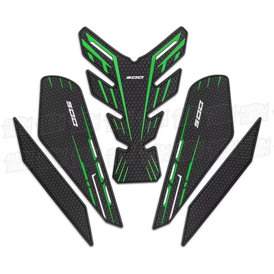 Suitable for Kawasaki NINJA 500 SE motorcycle fuel tank stickers, anti-slip side fuel tank stickers, waterproof pads, rubber stickers (Motorcycle helmet anti-fog film) - black-5-piece-set-ninja500-24-25-years