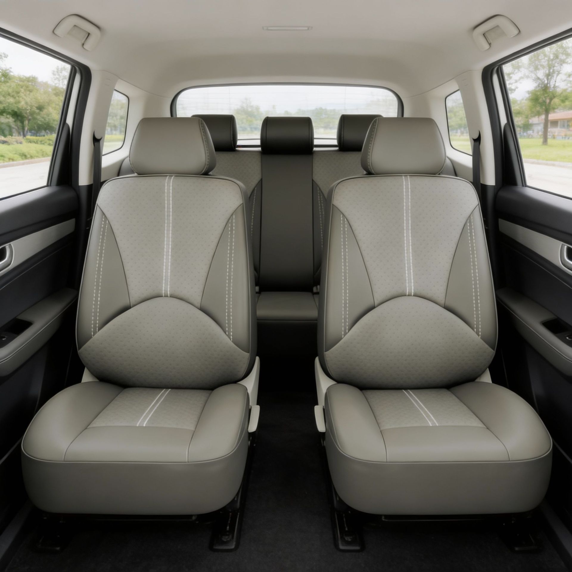 Seat cushion, seat cover — Universal Full Set - perforated-gray-5-seat-9-piece-set