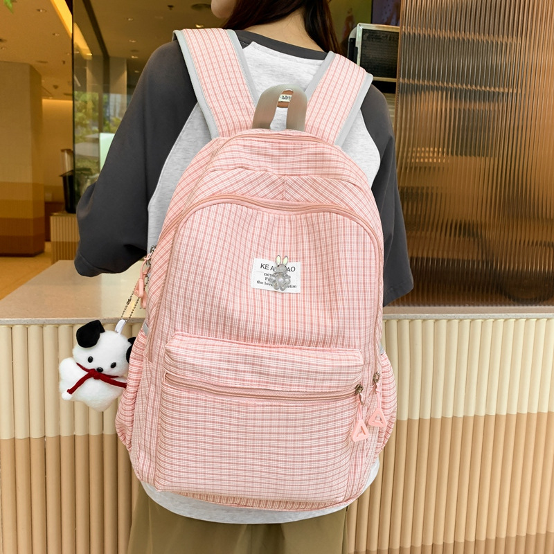 Nueva Mochila De estudiante masculino y femenino simple Estudiante universitario mochila de estudiante de escuela intermedia y secundaria Mochila de tela Oxford de gran capacidad