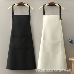 跨境專供圍裙防水烘焙咖啡廳工男女餐廳服務員廣告印刷logo工作服