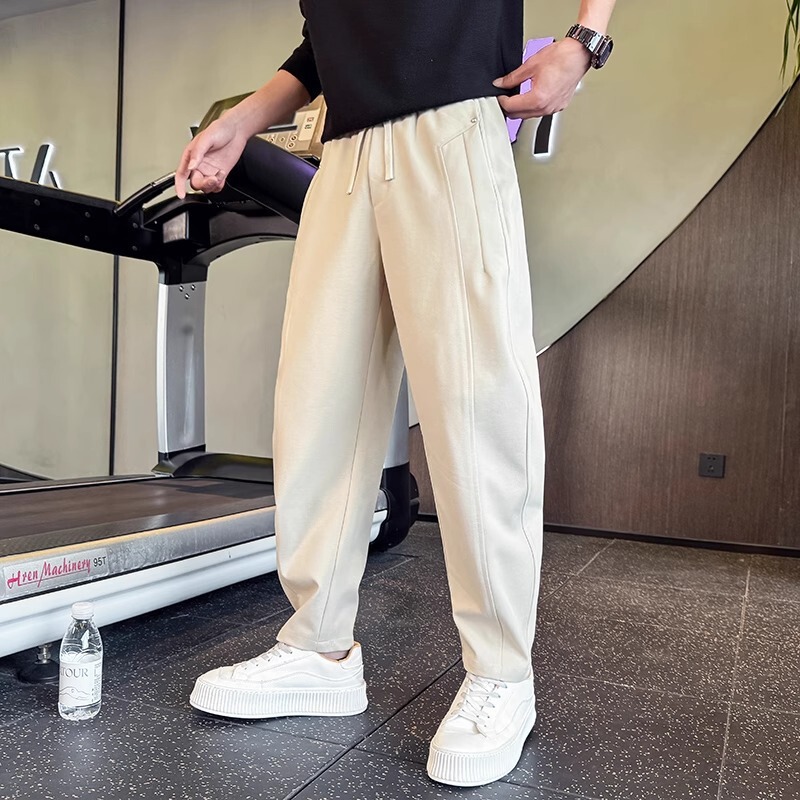 Men's Heavyweight Sweatpants Solid Color Versatile Sports Pants Trendy Brand Harem Pants New Casual Stylish High-End Pants Men's Heavyweight Sweatpants Solid Color Versatile Sports Pants Trendy Brand Harem Pants New Casual Stylish High-End Pants
