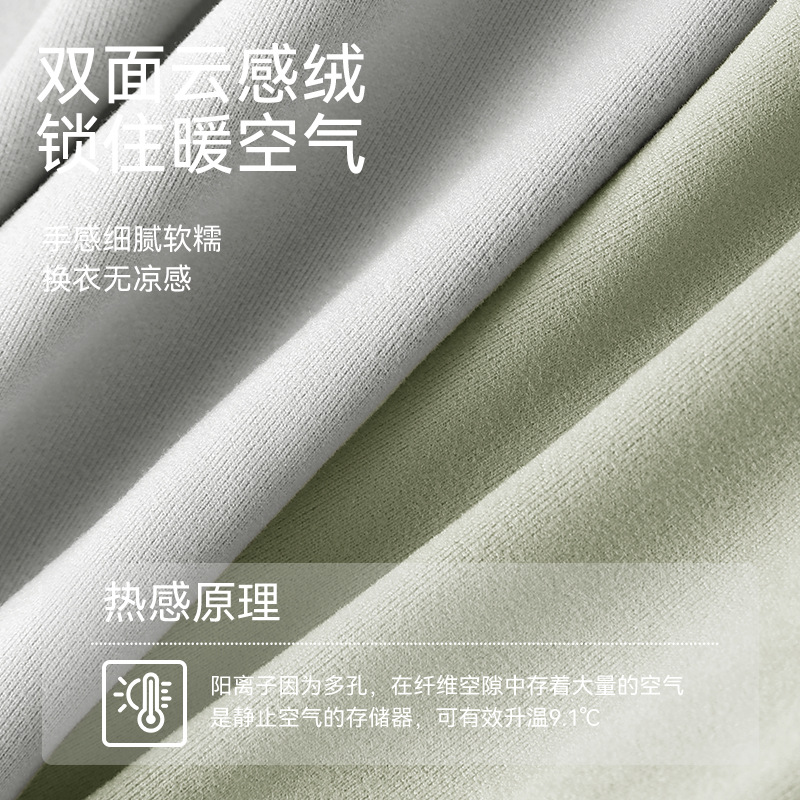 Ropa interior térmica para hombres de otoño e invierno Calentamiento catiónico Antibacteriano Ropa abrigada Espesar Ropa de otoño para estudiantes Traje de pantalones largos