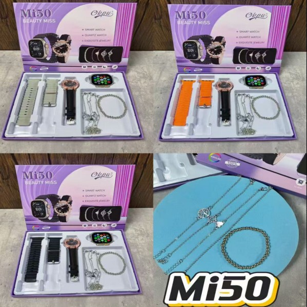 Cross-Border New Model Mi50-Mi80 Series Ultra3 Women's Smart Watch Bracelet Quartz Watch Combo Set
