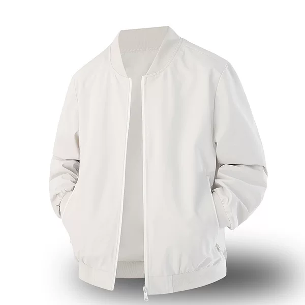 2025 Baseball Uniform Jacket Men's Spring and Autum Trendyy Pure Color Loose Casual Flight Jacket Couple Wear Versatile Jacket