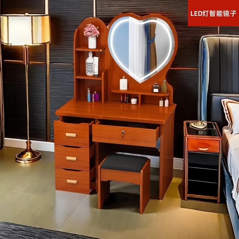 LED 조명 80cm 과일 나무 색상 사랑 거울 왼쪽 + 무료 의자