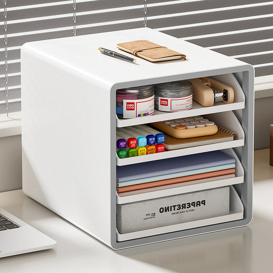 StorAge Desktop RAck Open Multi-lAyer File OrgAnizer RAck Desk A4 LAyered DrAwer Type DAtA CAbinet CAbinet