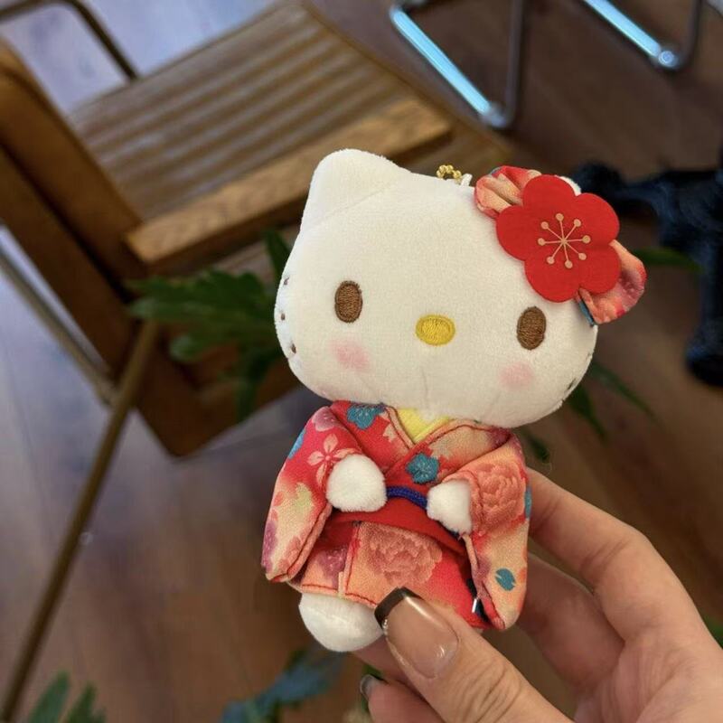 薄荷曼波中古可爱公仔挂件侧坐凯蒂猫钥匙扣包挂饰毛绒|undefined