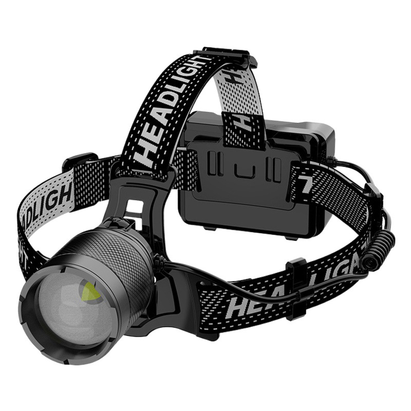 Faro de inducción de aleación de aluminio con láser blanco de Faro de pantalla eléctrica digital de una sola pieza para cargar el faro de larga duración de la batería del teléfono móvil