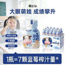 轻上牛牛蓝莓小奶叶黄素酯dha藻油钙铁锌儿童早餐奶甜奶整箱批发