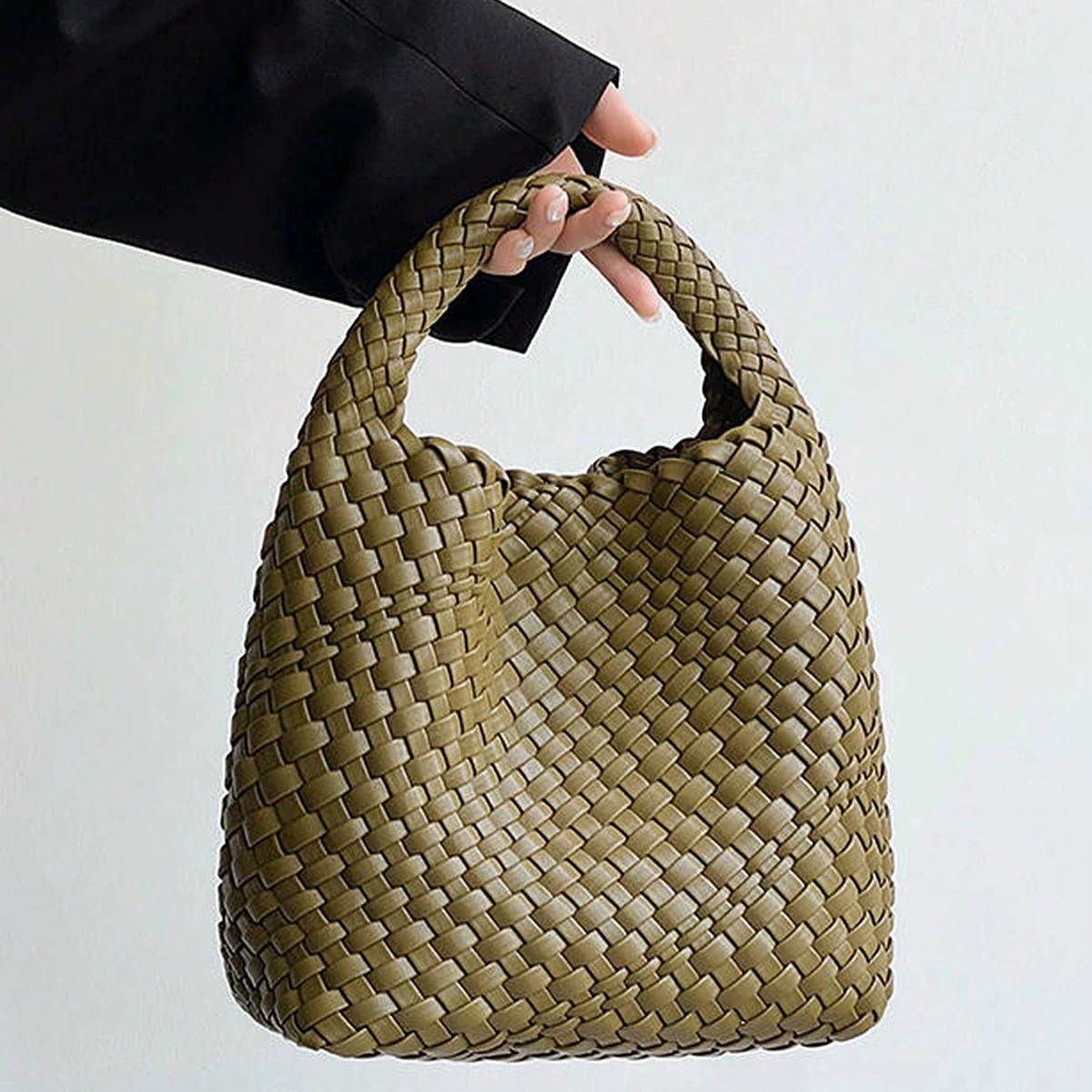 Fashionable woven retro one-shoulder bag, small small bag