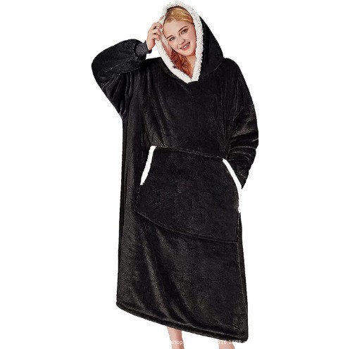 Pijama grueso chaqueta de terciopelo perezoso mantas de televisión pijamas de franela encapuchados extensión 120CM150CM