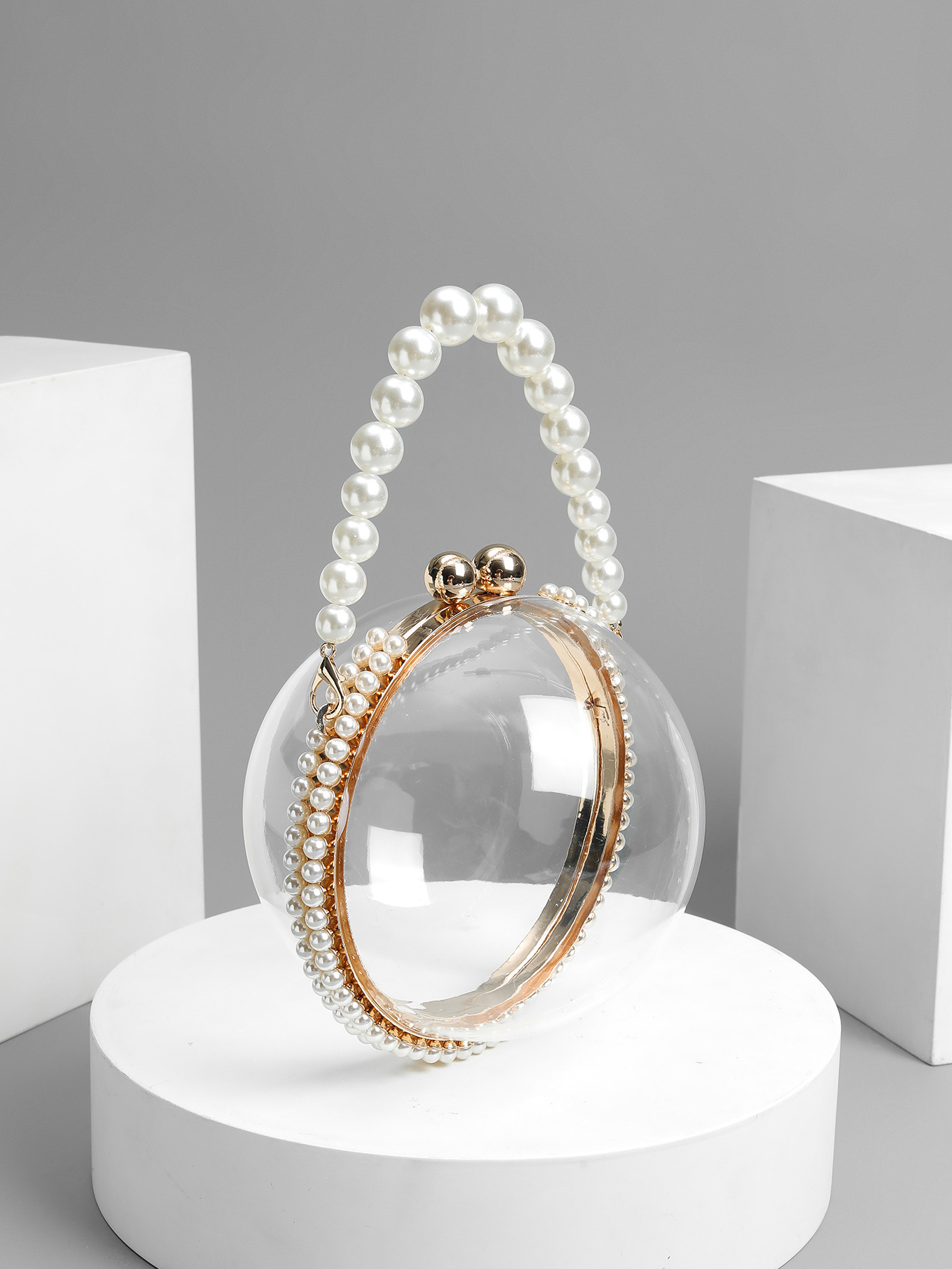 Arylic Solid Color Evening Bags display picture 2