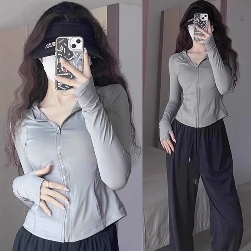 Women's Slim Fit Sun Protection Clothing 2026 Summer New Style UV Protection Breathable Yoga Clothing Sports Cover-up Sun Protection Jacket