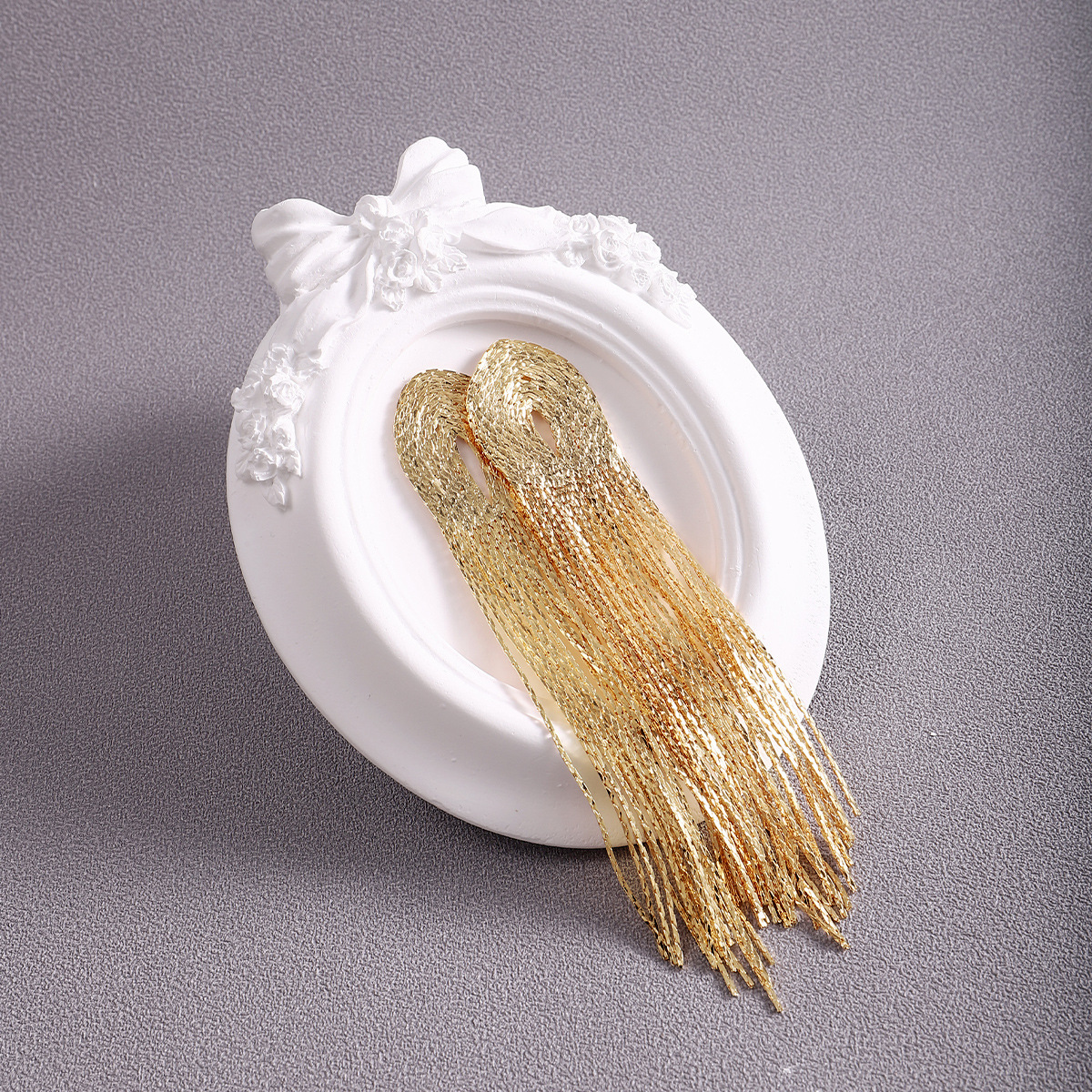 Fashion Tassel Copper Plating Drop Earrings 1 Pair