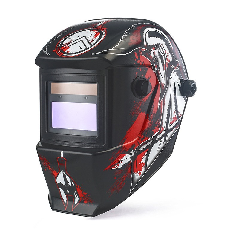 自动变光焊接面罩焊工焊接头戴式防飞溅焊帽斯巴达贴花ALOE-433E