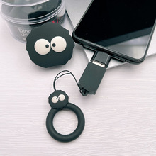 黑煤球卡通U盘128G可爱手机电脑两用男女学生高速优盘创意礼物