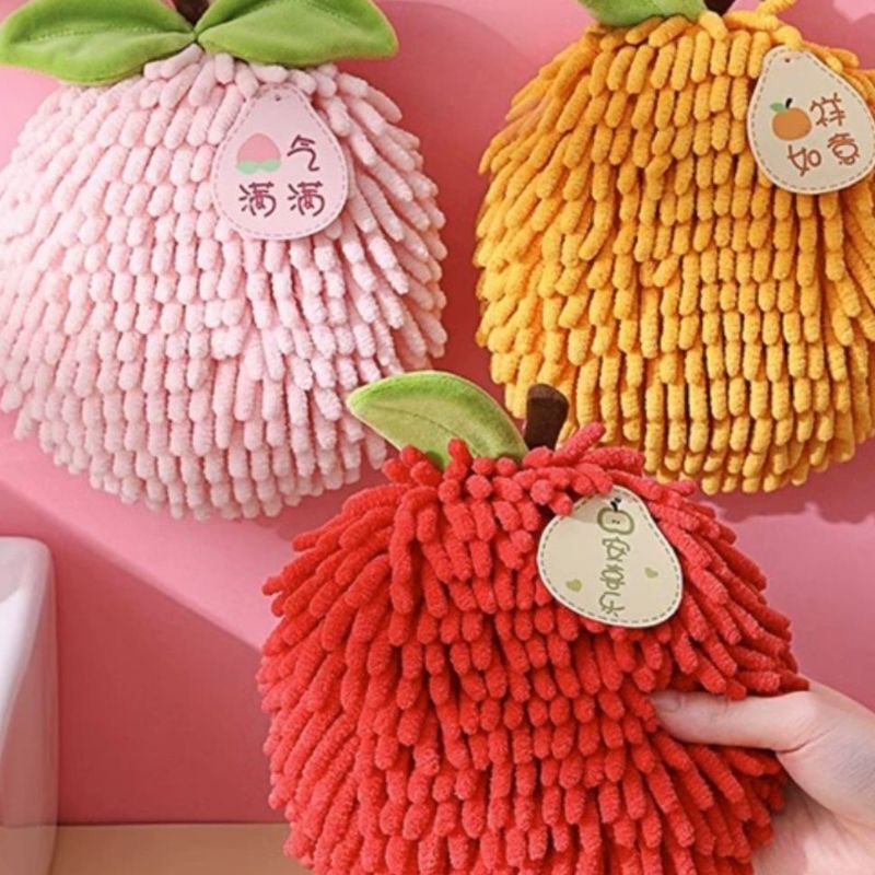 超吸水性シェニール織ハンドタオル かわいい形でキッチン用雑巾に便利 H|undefined
