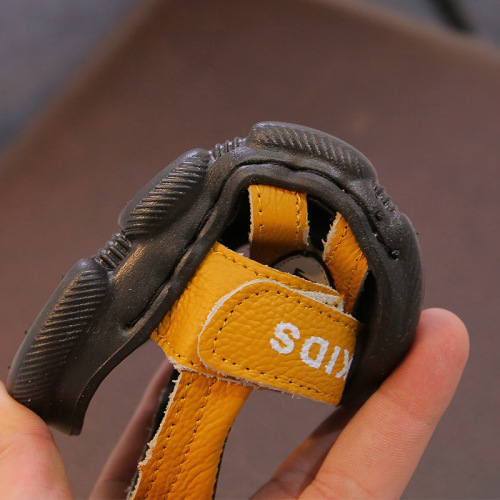 Summer  New Children's Real Leather Sandals for Boys and Girls, Baby Soft Sole, 1-5 Years Old, Wholesale