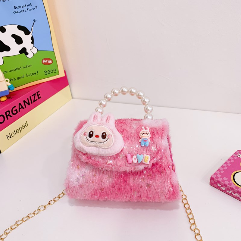 Otoño e invierno nuevos bolsos para niños lindos bolsos de piel de felpa accesorios bolsos de princesa celebridades de Internet bolsos de moda para niñas