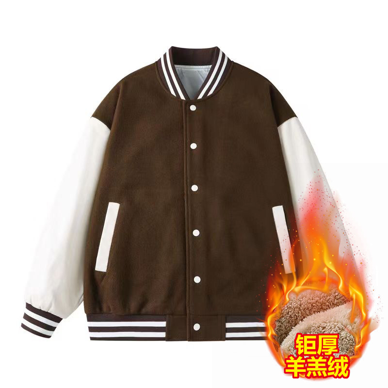 AB107 브라운 심플 자켓 [양털 스타일]