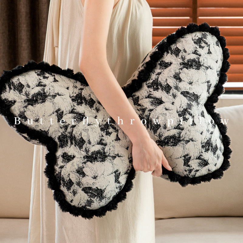 High-End Retro Butterfly Pillow Cushion Sofa Special-Shaped Pillow Living Room Atmosphere Decoration Core Pillow Bed