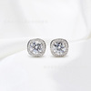 Earrings, wholesale, micro incrustation, 1 carat, 2 carat