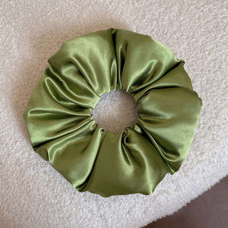 绵绵泡芙枕头大肠发圈女高级感充气棉缎面头绳扎丸子头发绳发饰|undefined