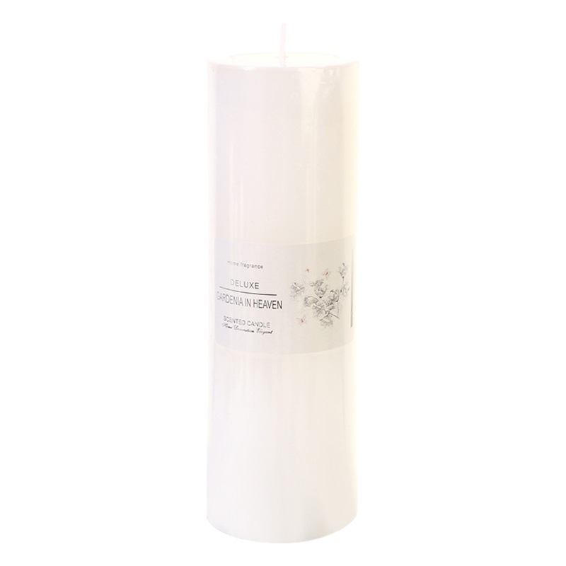 Clásico de estilo europeo marfil blanco gran vela de aromaterapia cilíndrica al por mayor boda decoración de hotel libre de humo fragancia varilla cera transfronteriza