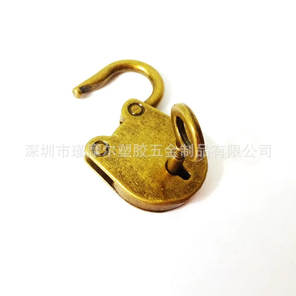 Source manufacturers spot supply bronze bear padlock retro wooden box wine box padlock notebook lock