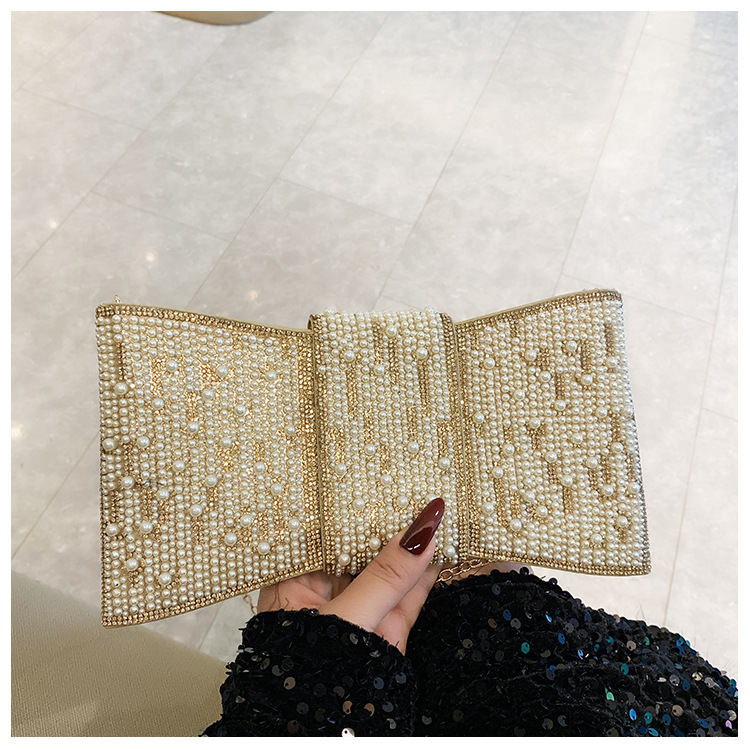 New cross-border European and American retro high-end clutch bag, full diamond single-shoulder crossbody ladies' bag, small bag, socialite dinner bag undefined