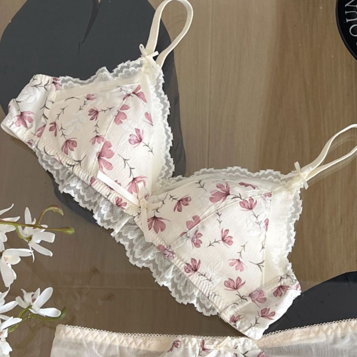 Venta directa de fábrica Comercio electrónico transfronterizo Sudeste de Asia Vietnam Tailandia Ladies French Triangle Cup Sujetador de encaje