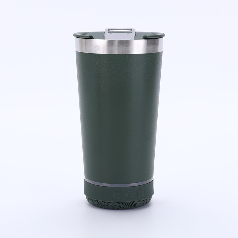 Transfronterizo 304 acero inoxidable Bluetooth tazas de sonido con abridor de botellas tazas de cerveza congeladas tazas de vacío de doble capa al por mayor