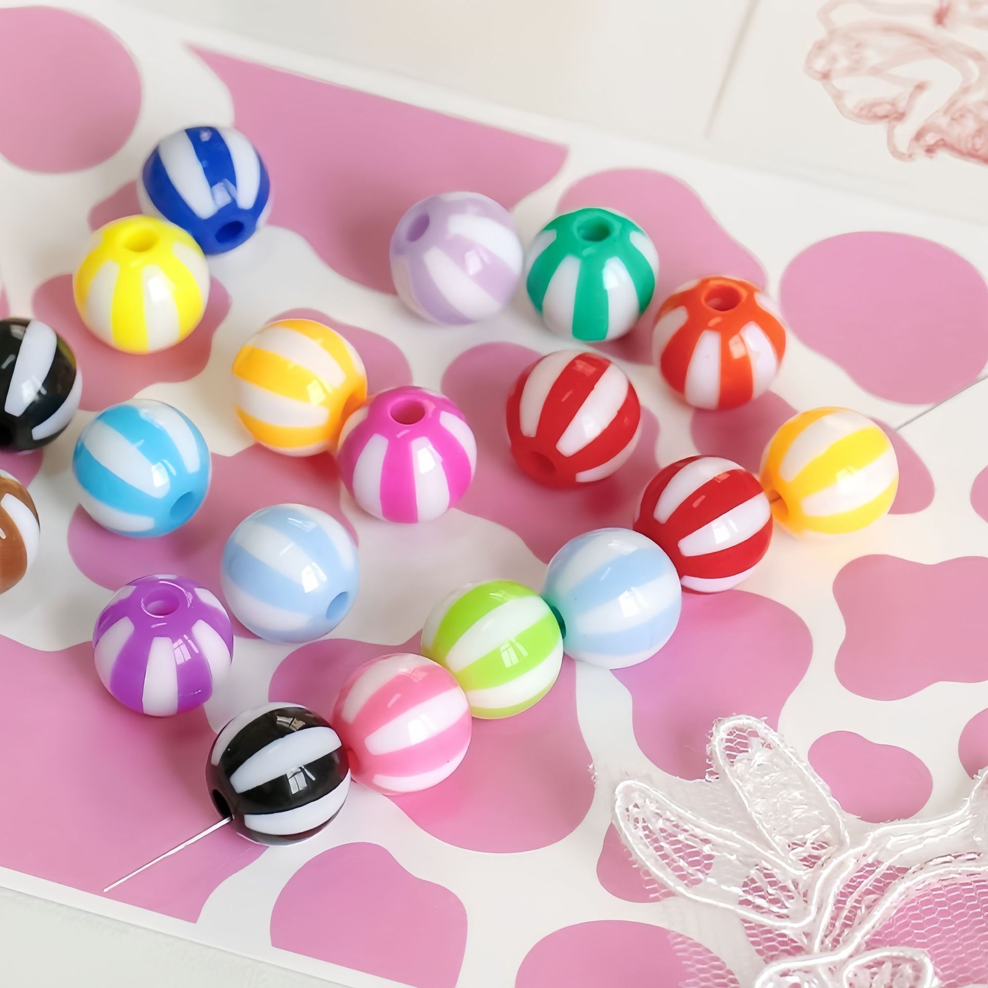 10 PCS/Package Quantity 10 PCS/Package 12mm Arylic Ball DIY Jewelry Accessories Beads