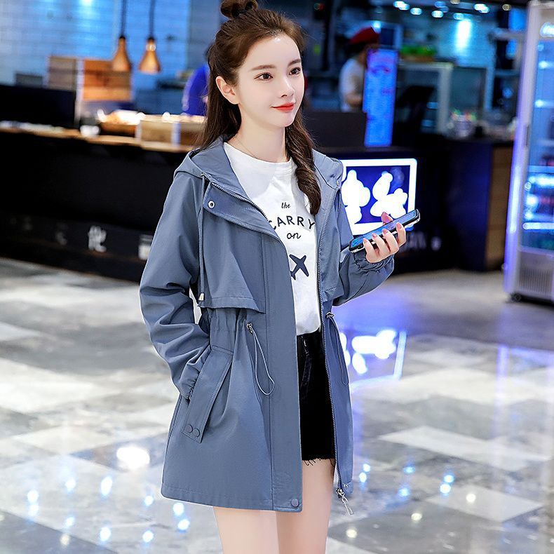 中长款风衣女2025年春秋季新款韩版宽松流行休闲小个子二八月外套|undefined