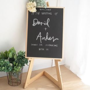 Outdoor Foldableing Display Rack Vertical Floor-Standing Poster Kt Board Display Rack Advertising Rack Clothing Store Entrance Solid Wood Sensheng