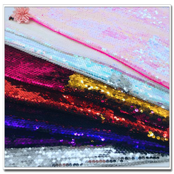 in stock 50 Color 5mm Sequin Cloth Internet Celebrity Background Wall Bag Decoration Double-sided Flip Fish Scale Sequin Cloth