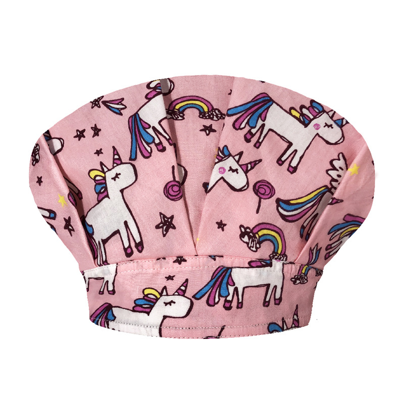 Tapa de operación directa de fábrica impresión femenina pequeño animal lindo sombrero de enfermera algodón salón de belleza odontología oral sombrero
