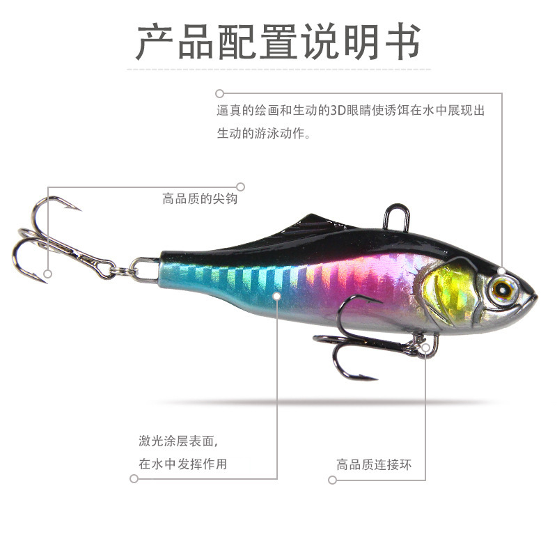 Sinking Metal Blade Baits  Deep Diving Minnow Lures Fresh Water Bass Swimbait Tackle Gear