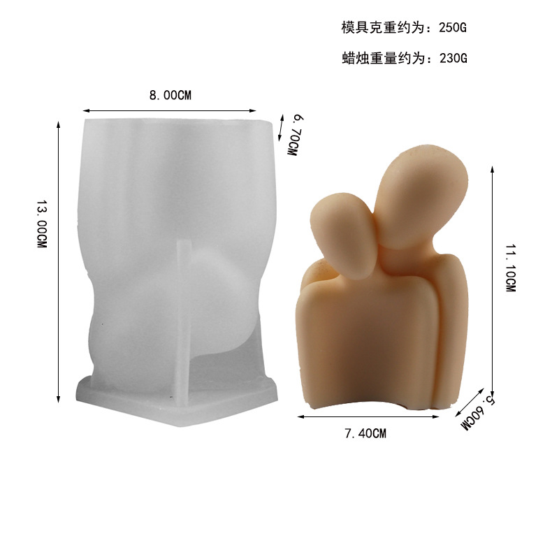 Retrato aromaterapia vela molde de silicona DIY jabón hecho a mano jabón fragante piedra cuerpo yeso Decoración